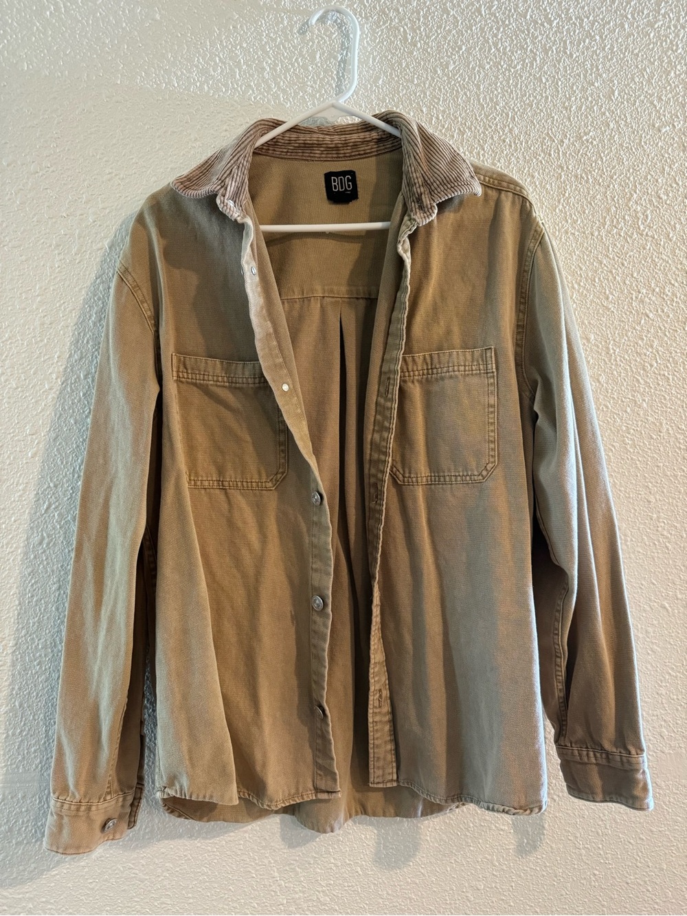 BDG Shirt Jacket with Corduroy Collar
